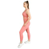 Pink 7/8th leggings from Milbel Active - side view of girl modelling pink sports bra and  leggings